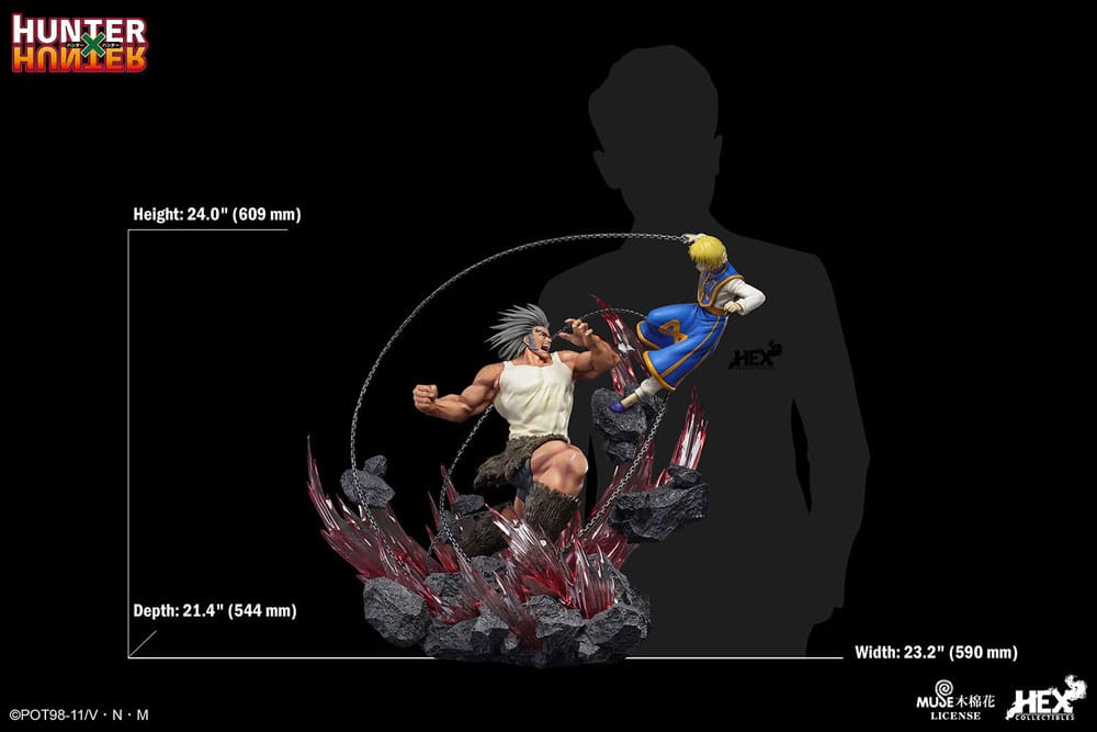 Hunter x Hunter Elite Dynamic Statue 1/6 Kurapika protiv Uvogina 61 cm