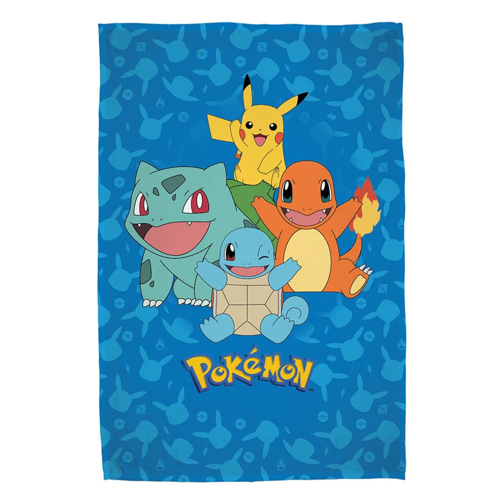 Pokemon fleece pokrivač Starter Pokemon 130 x 160 cm