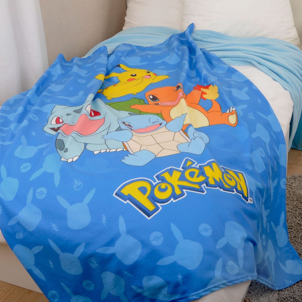 Pokemon fleece pokrivač Starter Pokemon 130 x 160 cm