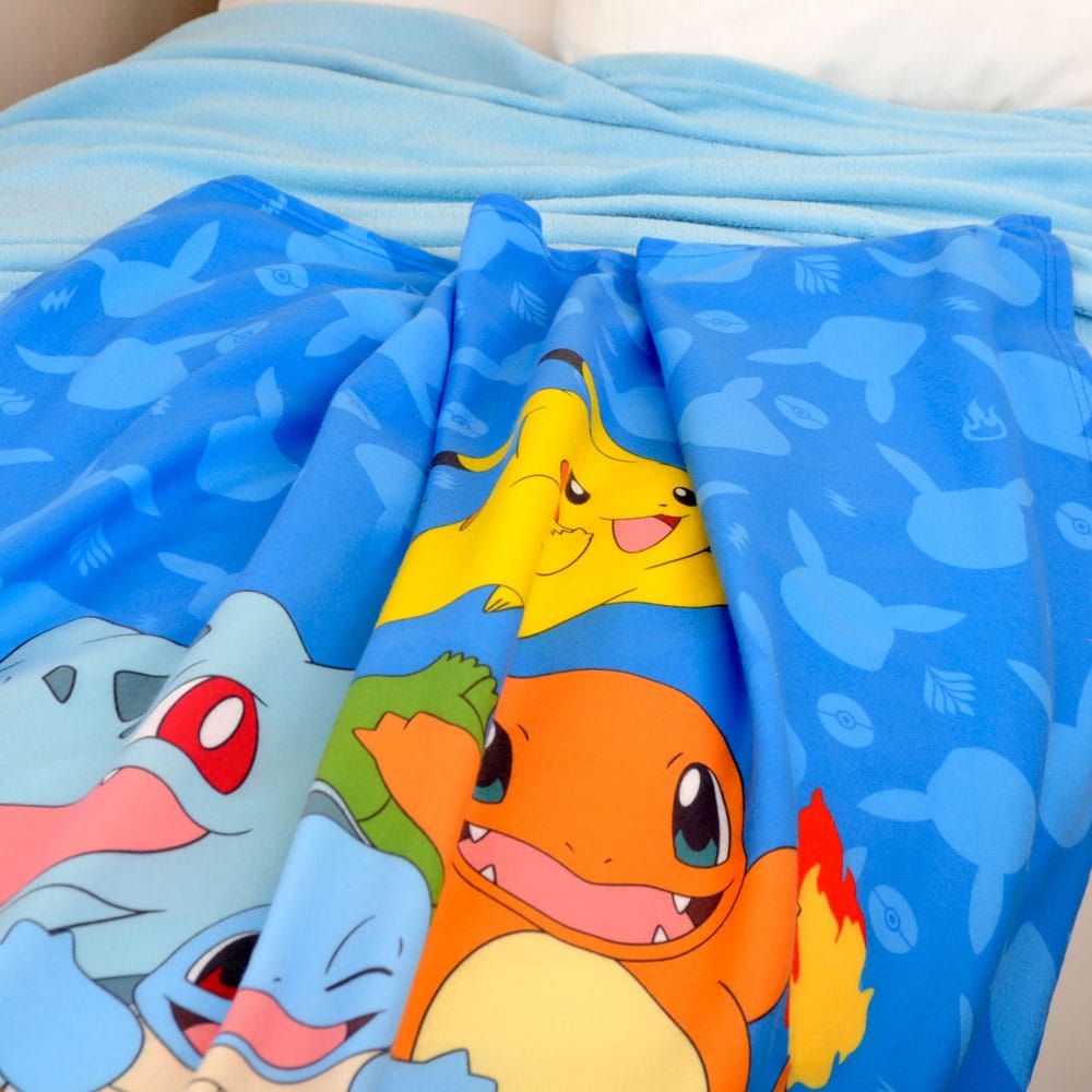 Pokemon fleece pokrivač Starter Pokemon 130 x 160 cm