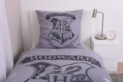 Harry Potter Duvet Set Grey 135 x 200 cm / 80 x 80 cm