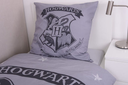 Harry Potter Duvet Set Grey 135 x 200 cm / 80 x 80 cm