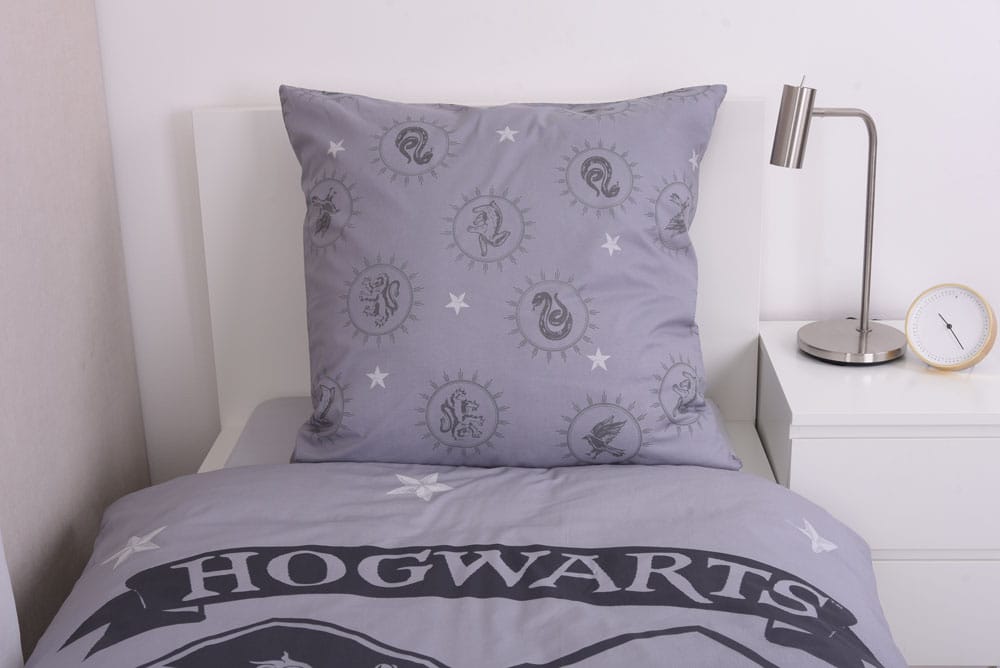 Harry Potter Duvet Set Grey 135 x 200 cm / 80 x 80 cm