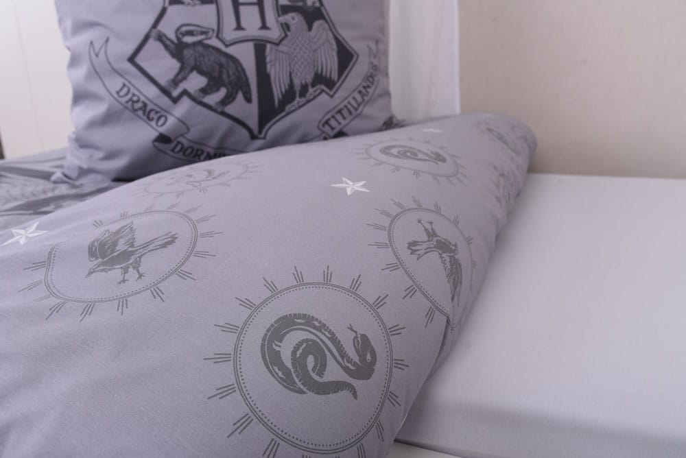 Harry Potter Duvet Set Grey 135 x 200 cm / 80 x 80 cm