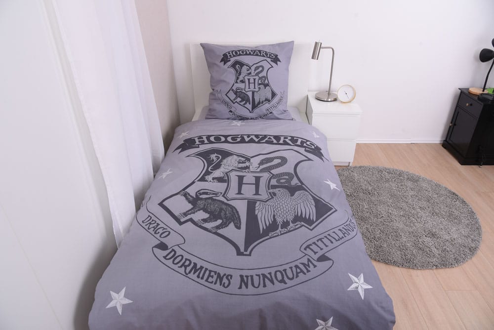 Harry Potter Duvet Set Grey 135 x 200 cm / 80 x 80 cm