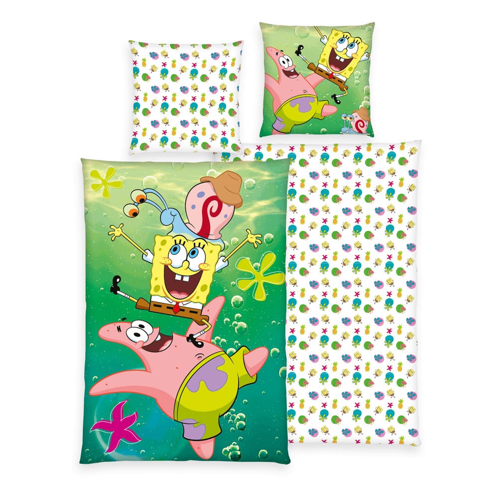 Spongebob Squarepants Ensemble de couette 135 x 200 cm / 80 x 80 cm