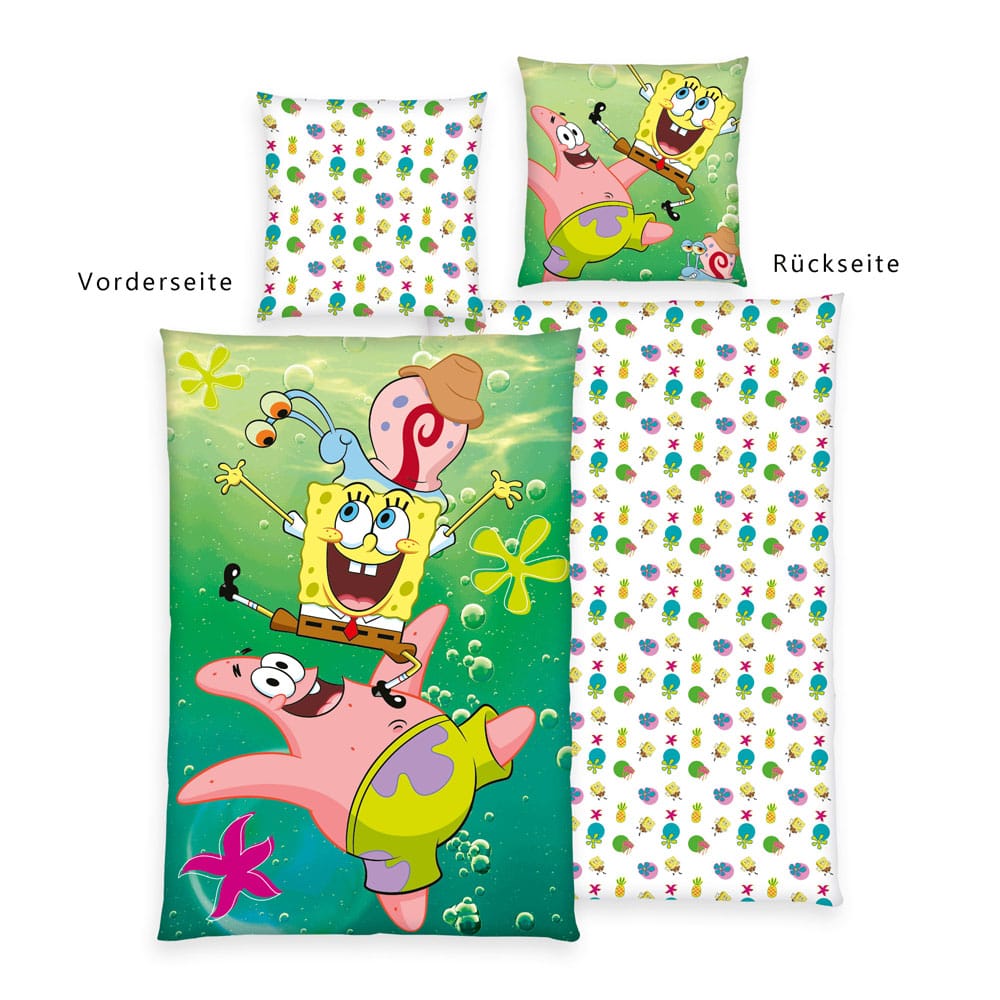 Spongebob Squarepants Ensemble de couette 135 x 200 cm / 80 x 80 cm