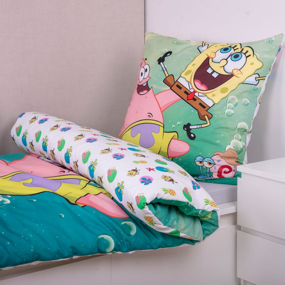 Spongebob Squarepants Ensemble de couette 135 x 200 cm / 80 x 80 cm