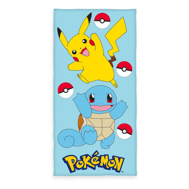 Pokemon Velor Pikachu & Squirtle 75 x 150 cm