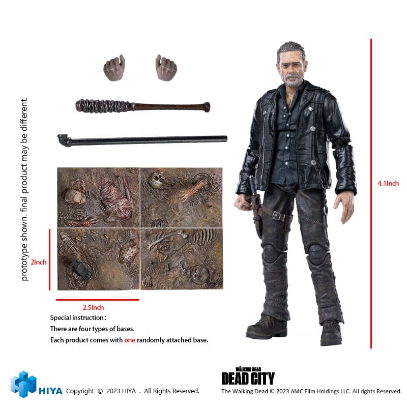 The Walking Dead Zarif Mini Aksiyon Şekil 1/18 Dead City Negan 11 cm