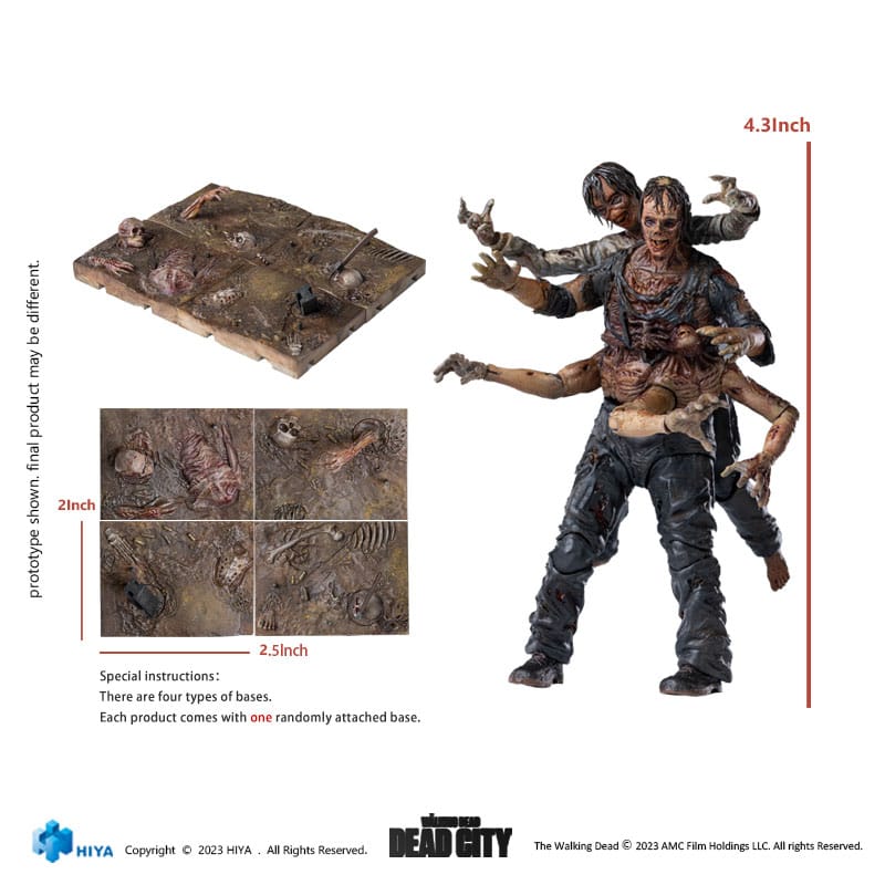 The Walking Dead Zarif Mini Aksiyon Şekil 1/18 Ölü Şehir Walker King 11 Cm