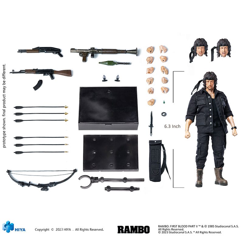 First Blood II Exquisite Super Series  Actionfigur 1/12 First Blood II John Rambo 16 cm