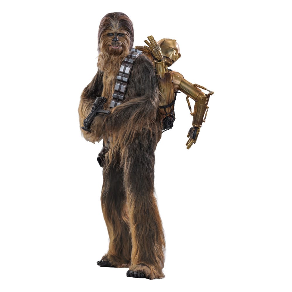 Star Wars Episodio v Movie Masterpiece Action Figura 1/6 Chewbacca con C-3PO smontato 36 cm