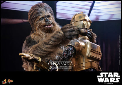 Star Wars Episodio v Movie Masterpiece Action Figura 1/6 Chewbacca con C-3PO smontato 36 cm