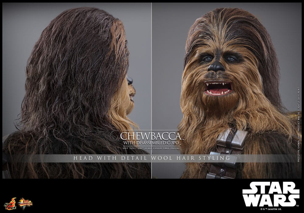 Star Wars Episodio v Movie Masterpiece Action Figura 1/6 Chewbacca con C-3PO smontato 36 cm