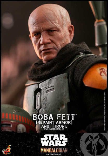 Star Wars: The Mandalorian Action Figure 1/6 Boba Fett Riepinger Armor and Throne Special Edition 30 cm