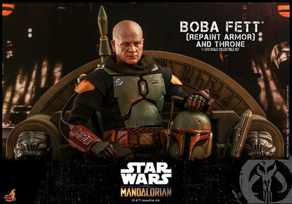 Star Wars: The Mandalorian Action Figure 1/6 Boba Fett Riepinger Armor and Throne Special Edition 30 cm