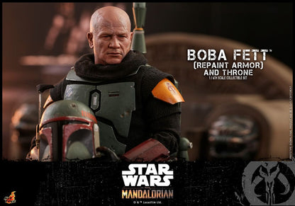 Star Wars: The Mandaloriaanse actie Figuur 1/6 Boba Fett Repaint Armor and Throne Special Edition 30 CM