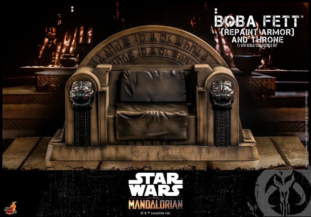Star Wars: The Mandalorian Action Figure 1/6 Boba Fett Riepinger Armor and Throne Special Edition 30 cm