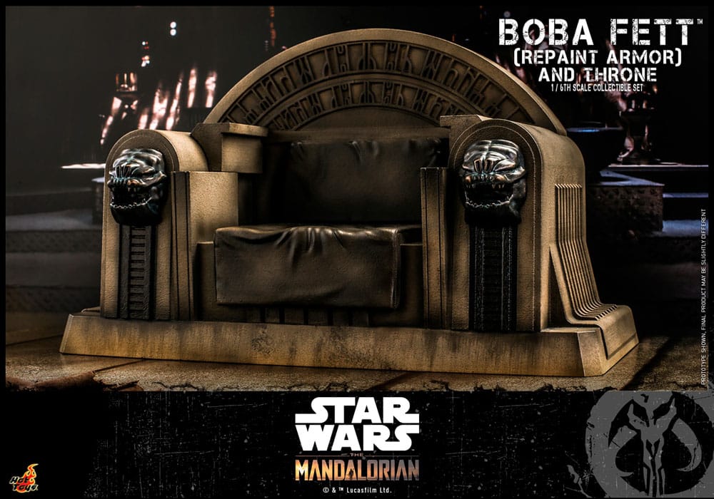 Star Wars: The Mandaloriaanse actie Figuur 1/6 Boba Fett Repaint Armor and Throne Special Edition 30 CM