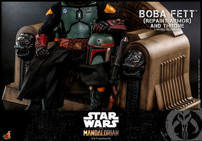Star Wars: The Mandaloriaanse actie Figuur 1/6 Boba Fett Repaint Armor and Throne Special Edition 30 CM