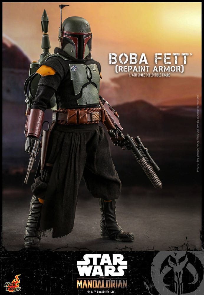 Yıldız Savaşları: Mandalorya Eylem Şekil 1/6 Boba Fett Repaint Armor Özel Baskı 30 cm