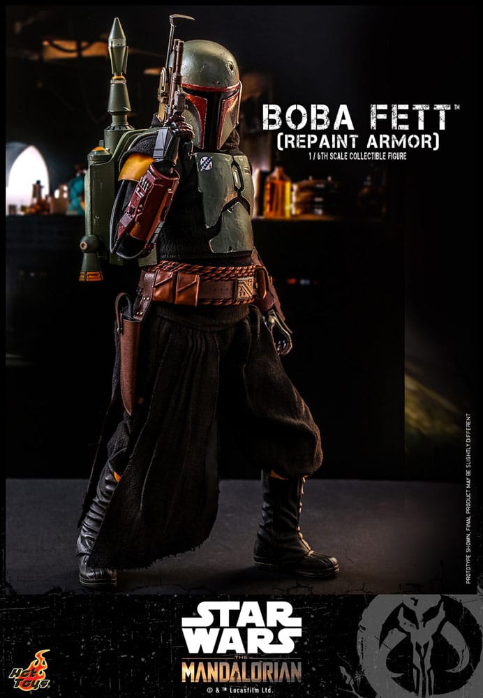Yıldız Savaşları: Mandalorya Eylem Şekil 1/6 Boba Fett Repaint Armor Özel Baskı 30 cm