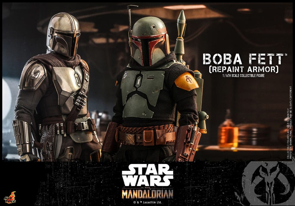 Yıldız Savaşları: Mandalorya Eylem Şekil 1/6 Boba Fett Repaint Armor Özel Baskı 30 cm