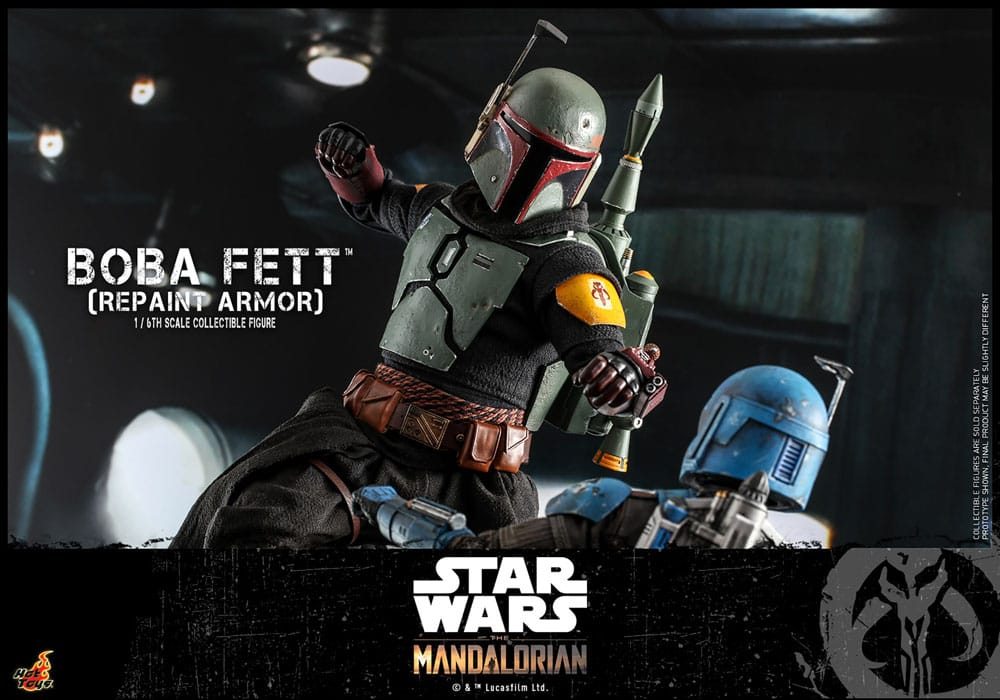 Yıldız Savaşları: Mandalorya Eylem Şekil 1/6 Boba Fett Repaint Armor Özel Baskı 30 cm