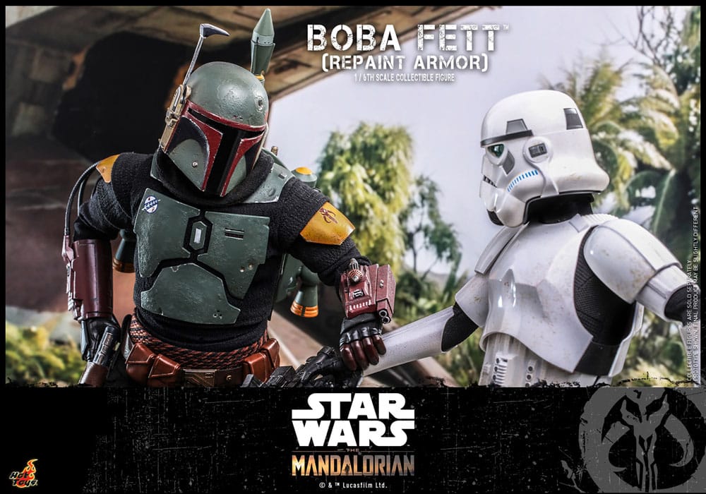 Star Wars: The Mandalorian Action Figuur 1/6 Boba Fett Repaint Armor Special Edition 30 cm