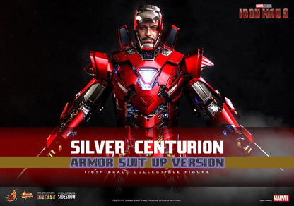 Iron Man 3 Movie Masterpiece Action Figure 1/6 Silver Centurion (Armor Suit Up Version) 32 cm