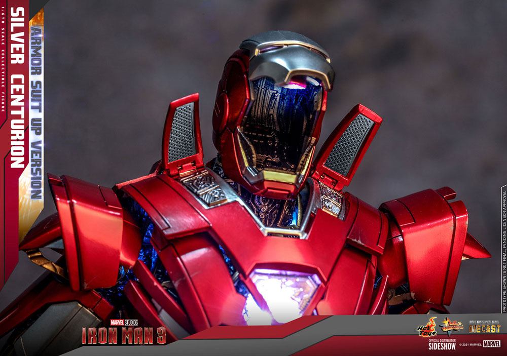 Iron Man 3 Movie Masterpiece Action Figure 1/6 Silver Centurion (Armor Suit Up Version) 32 cm