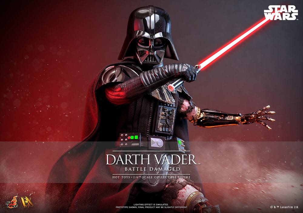 Yıldız Savaşları Aksiyon Şekil 1/6 Darth Vader (Savaş Hasarlı) 35 cm