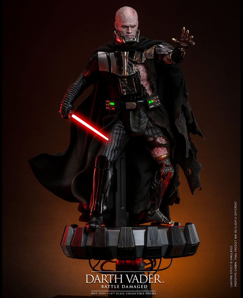 Yıldız Savaşları Aksiyon Şekil 1/6 Darth Vader (Savaş Hasarlı) 35 cm