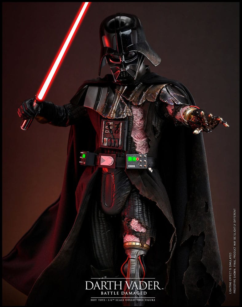 Yıldız Savaşları Aksiyon Şekil 1/6 Darth Vader (Savaş Hasarlı) 35 cm