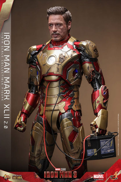 Iron Man 3 Película Masterpieta de película Diecast Figura 1/6 Iron Man Mark XLII (2.0) 32 cm