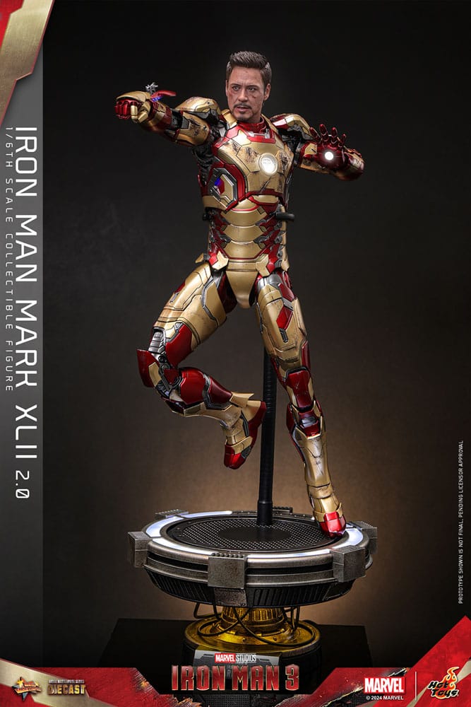 Iron Man 3 Película Masterpieta de película Diecast Figura 1/6 Iron Man Mark XLII (2.0) 32 cm