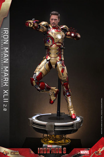 Iron Man 3 Película Masterpieta de película Diecast Figura 1/6 Iron Man Mark XLII (2.0) 32 cm