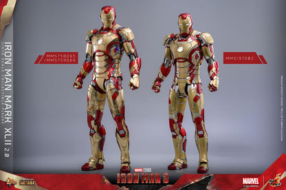 Iron Man 3 Película Masterpieta de película Diecast Figura 1/6 Iron Man Mark XLII (2.0) 32 cm