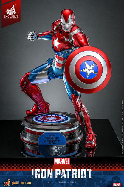 Marvel Comic Diecast Masterpiece Action Figuur 1/6 Iron Patriot Hot Toys Exclusive 32 CM