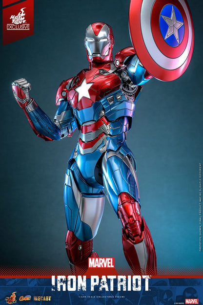 Marvel Comic Diecast Masterpiece Action Figuur 1/6 Iron Patriot Hot Toys Exclusive 32 CM