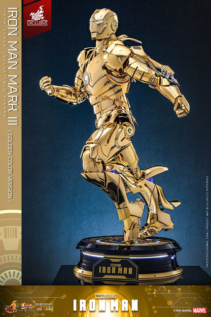 Iron Man Movie Masterpiece Diecast Action Figure 1/6 Iron Man Mark III (Gold Color Version) Hot Toys exclusif 33 cm