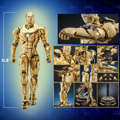 Iron Man Movie Masterpiece Diecast Action Figure 1/6 Iron Man Mark III (Gold Color Version) Hot Toys exclusif 33 cm