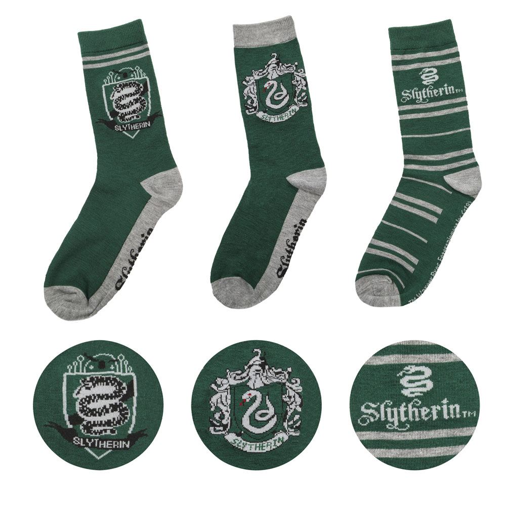 Harry Potter Socks 3 Pack Slytherin