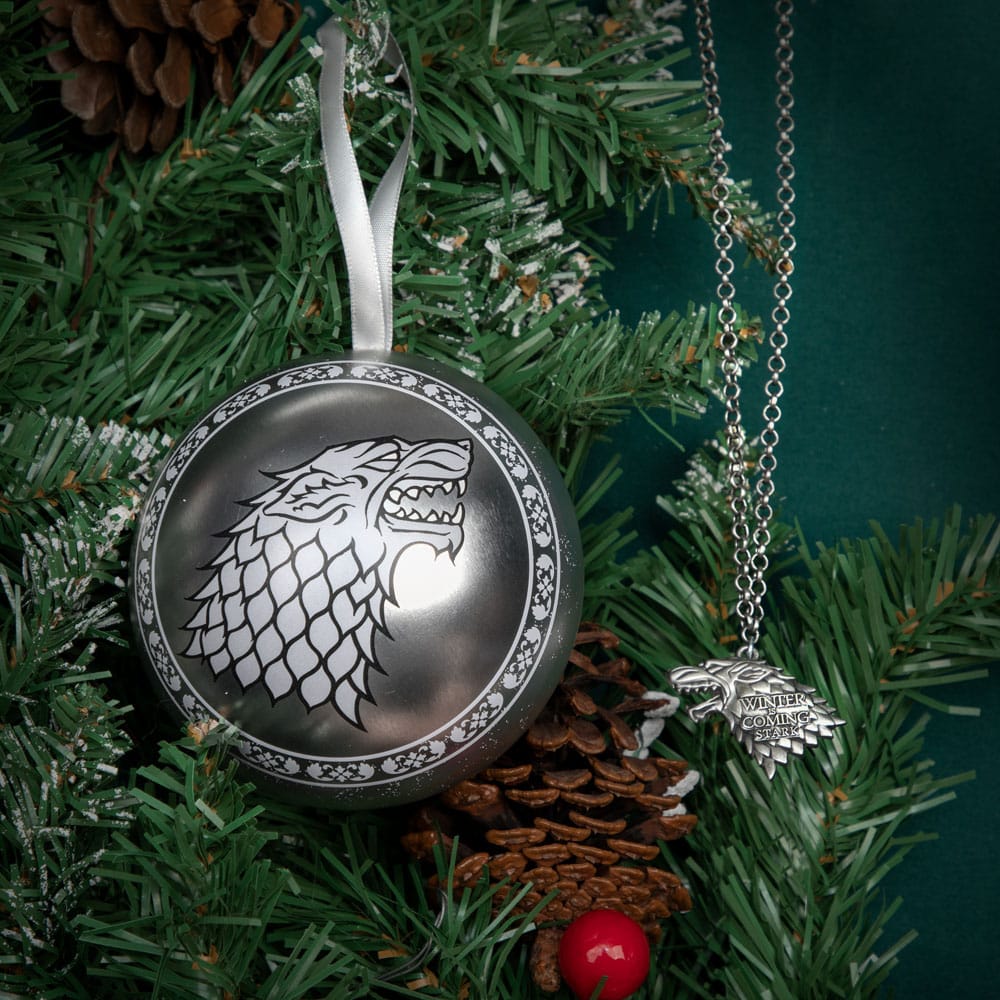 Game of Thrones Tree Ornment med halsband Stark