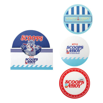 Paquete de 4 posavasos Scoops Ahoy de Stranger Things