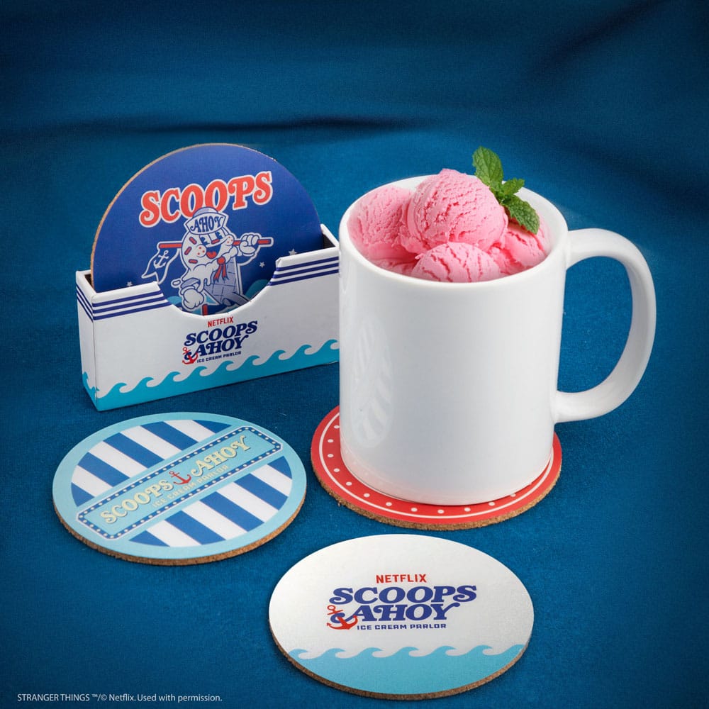 Paquete de 4 posavasos Scoops Ahoy de Stranger Things