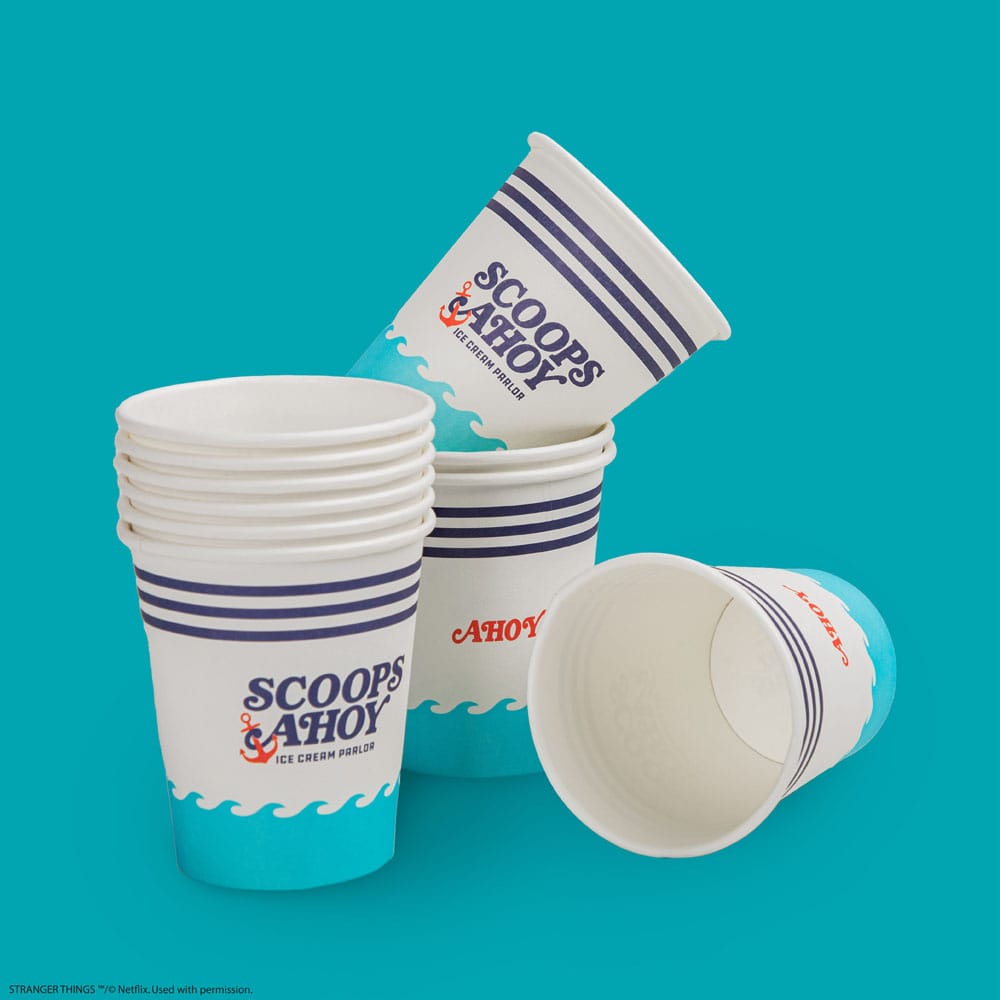 Stranger Things Set di 24 bicchieri di carta Scoop Ahoy