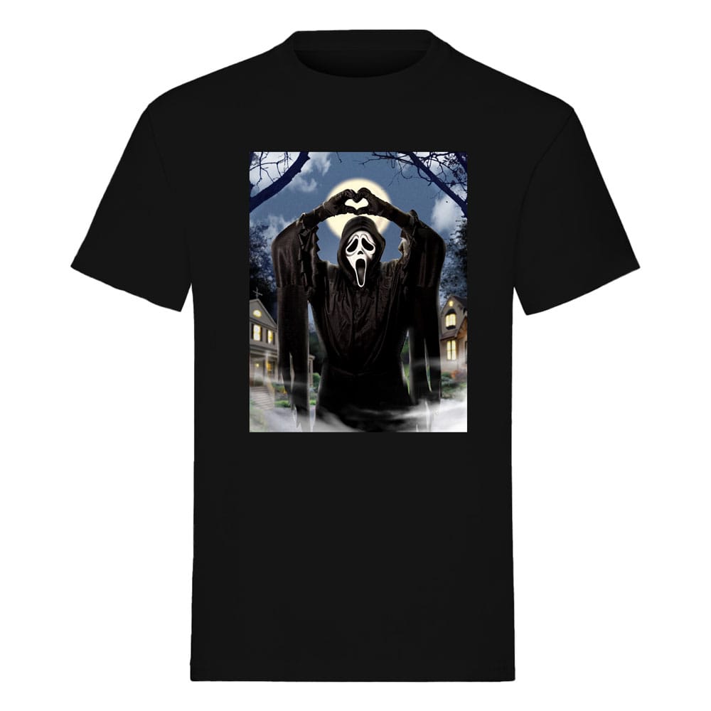 Camiseta Scream Cara Fantasma Corazones