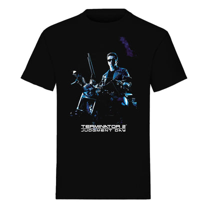 Terminator T-Shirt Bike Pose Black